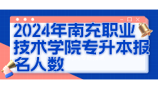 四川统招专升本——2024年南充职业技术学院专升本报名人数