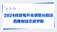 2024统招专升本录取分数线西南财经大学天府学院