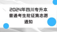 2024年四川专升本普通考生批征集志愿的通知